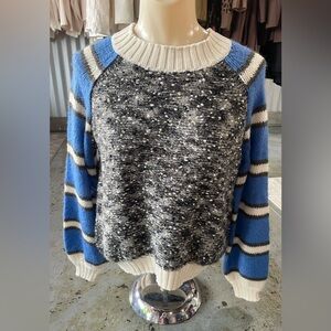 Girls Treasure & Bond Blue and Gray Chunky Knit Sweater Size Large 10/12